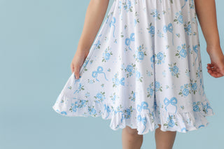 POWDER BLUE POSIE DREAM RUFFLE DRESS