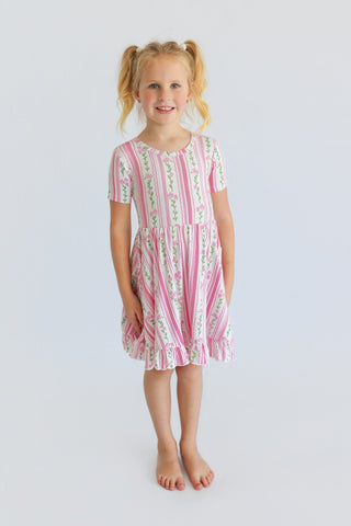 FOREVER FLORAL DREAM RUFFLE DRESS