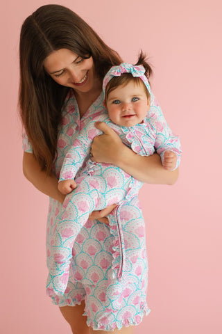 COQUETTE COAST DREAM RUFFLE ROMPER