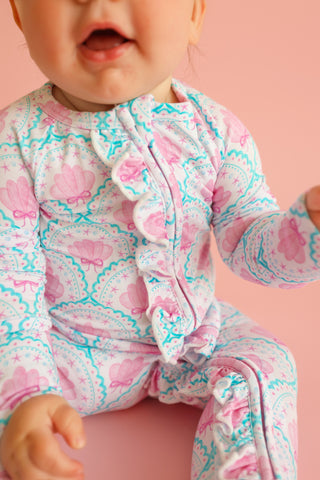 COQUETTE COAST DREAM RUFFLE ROMPER