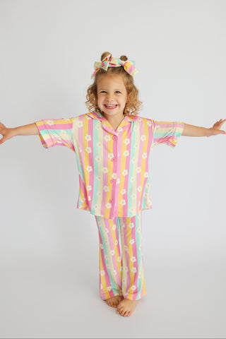 DAISY STRIPE DELIGHT DREAM GIRL'S FLARE SET