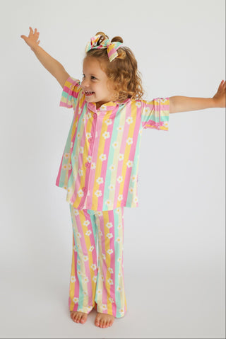 DAISY STRIPE DELIGHT DREAM GIRL'S FLARE SET