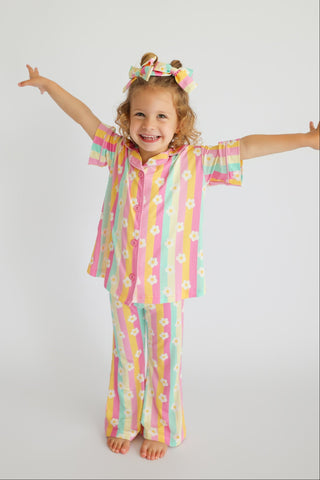 DAISY STRIPE DELIGHT DREAM GIRL'S FLARE SET