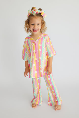 DAISY STRIPE DELIGHT DREAM GIRL'S FLARE SET