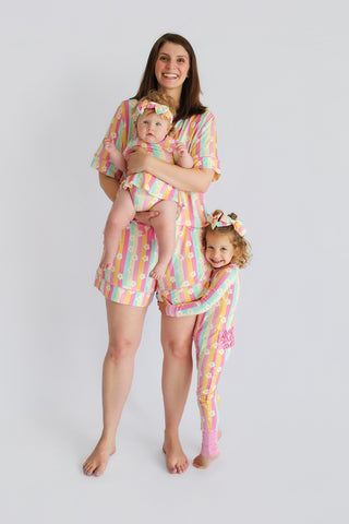 DAISY STRIPE DELIGHT WOMEN’S DREAM SHORT SET