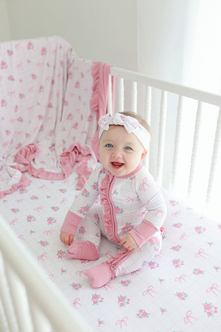 TIED WITH ROSES DREAM RUFFLE ROMPER