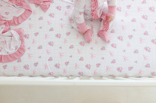 TIED WITH ROSES DREAM CRIB SHEET