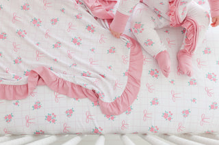 TIED WITH ROSES DREAM RUFFLE BLANKET