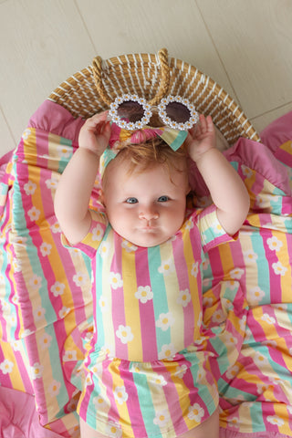 DAISY STRIPE DELIGHT DREAM BODYSUIT DRESS