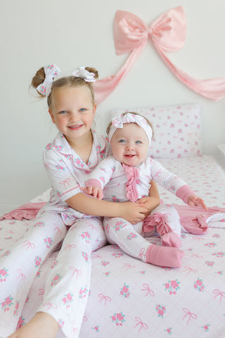 TIED WITH ROSES DREAM TWIN SHEET SET