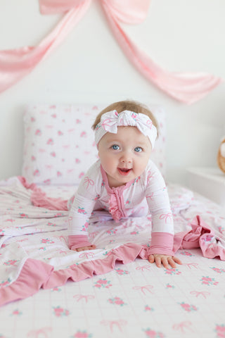 TIED WITH ROSES DREAM TWIN SHEET SET