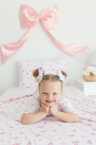 TIED WITH ROSES DREAM BOW HAIR CLIPS
