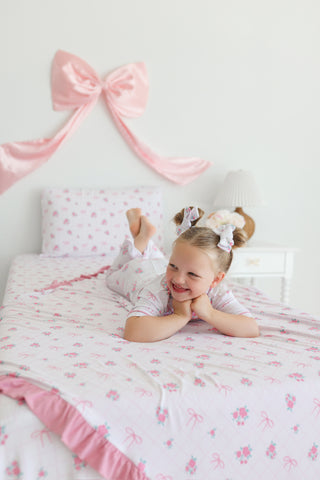 TIED WITH ROSES DREAM TWIN SHEET SET