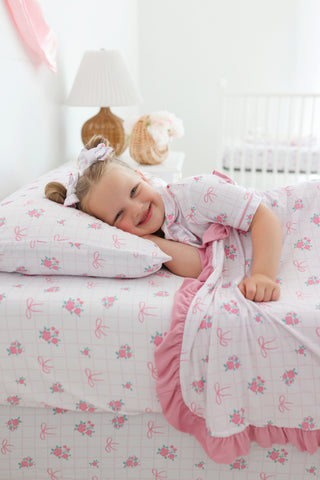 TIED WITH ROSES DREAM TWIN SHEET SET