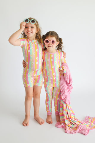 DAISY STRIPE DELIGHT DREAM SHORT SET