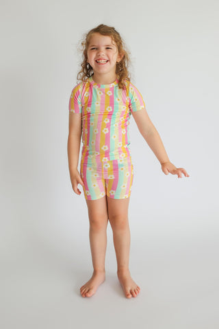 DAISY STRIPE DELIGHT DREAM SHORT SET