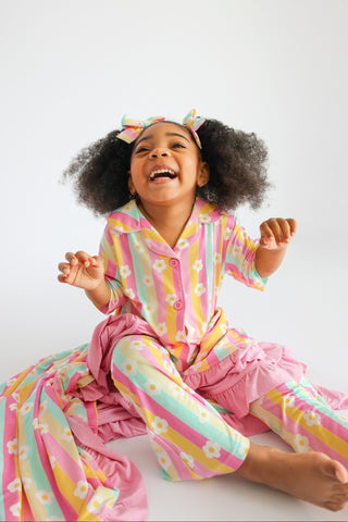DAISY STRIPE DELIGHT DREAM GIRL'S FLARE SET