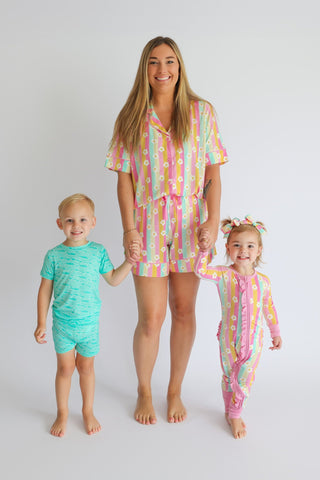 DAISY STRIPE DELIGHT WOMEN’S DREAM SHORT SET