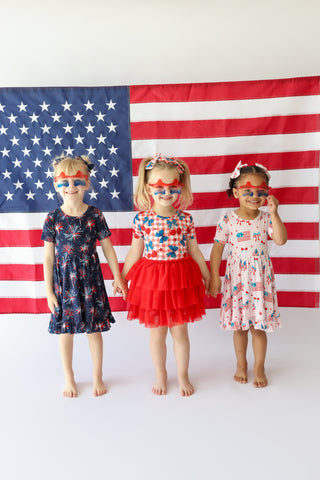 STAR-SPANGLED SWEETHEART DREAM RUFFLE DRESS