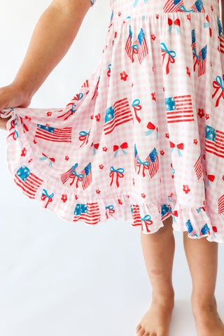 STAR-SPANGLED SWEETHEART DREAM RUFFLE DRESS