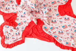 STAR-SPANGLED SWEETHEART DREAM RUFFLE ROMPER