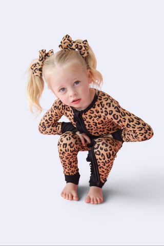 LEOPARD DREAM RUFFLE ROMPER