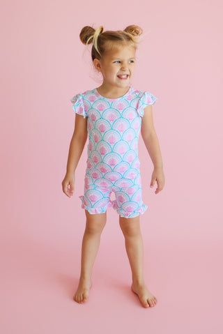 COQUETTE COAST DREAM RUFFLE SHORT SET