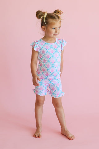 COQUETTE COAST DREAM RUFFLE SHORT SET