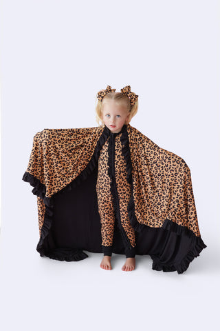 LEOPARD DREAM RUFFLE ROMPER