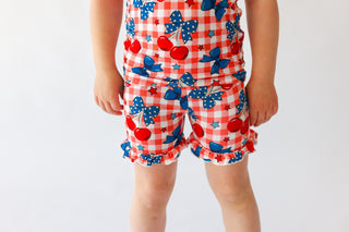 STAR-SPANGLED CHERRIES DREAM RUFFLE SHORT SET