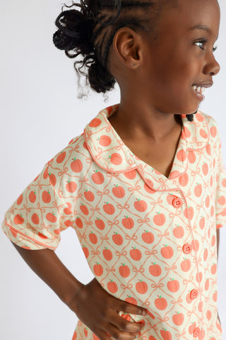 PEACH PERFECT BOWS DREAM GIRL'S FLARE SET