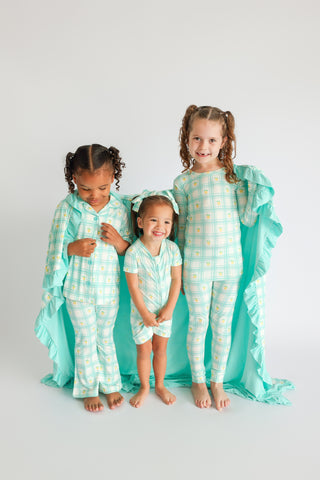 CITRUS GINGHAM DREAM GIRL'S FLARE SET