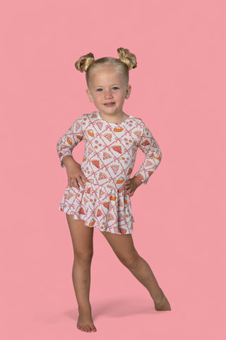 SLICE OF FALL LONG SLEEVE DREAM BODYSUIT DRESS