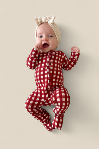 PEPPERMINT PLAID DREAM ROMPER