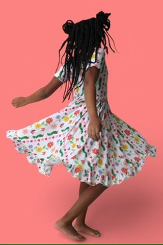 LOVEBUG BLOOMS DREAM RUFFLE DRESS