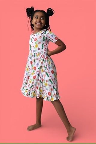 LOVEBUG BLOOMS DREAM RUFFLE DRESS