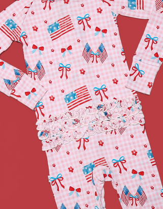 STAR-SPANGLED SWEETHEART DREAM RUFFLE ROMPER