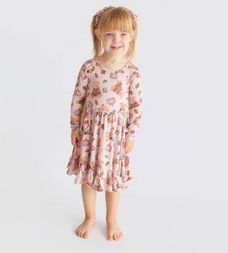 WOODLAND TEDDY DREAM RUFFLE DRESS