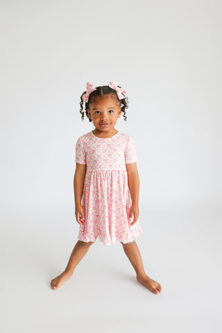 VINTAGE CHERRY CHARM DREAM RUFFLE DRESS