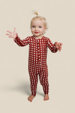 PEPPERMINT PLAID DREAM ROMPER