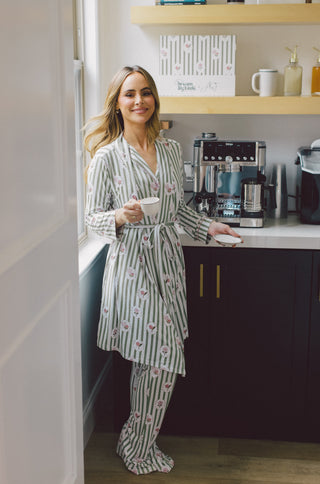 ROSIE'S MEADOW STRIPES WOMEN'S DREAM ROBE
