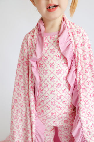 VINTAGE CHERRY CHARM DREAM RUFFLE BLANKET
