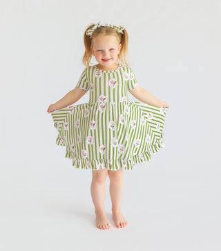 ROSIE'S MEADOW STRIPES DREAM RUFFLE DRESS