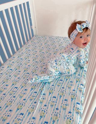 HEIRLOOM BLUE BLOOMS DREAM BOW