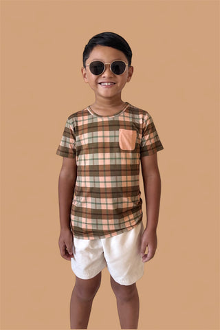 HARVEST TARTAN DREAM POCKET TEE