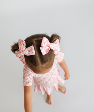 VINTAGE CHERRY CHARM DREAM BOW HAIR CLIPS