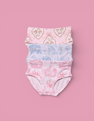 BLUSH BUNNY TOILE DREAM GIRL'S BRIEF SET