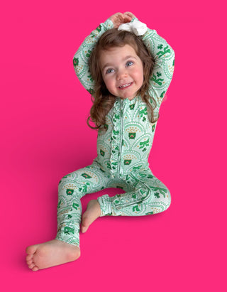 CLOVER & COINS DREAM RUFFLE ROMPER