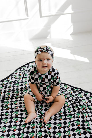 CATERPILLAR CHECK DREAM BODYSUIT DRESS