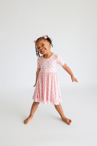 VINTAGE CHERRY CHARM DREAM RUFFLE DRESS